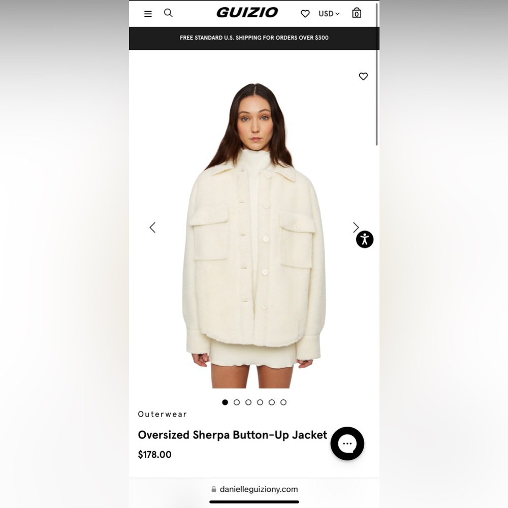 Danielle Guizio Oversized Shirpa Jacket